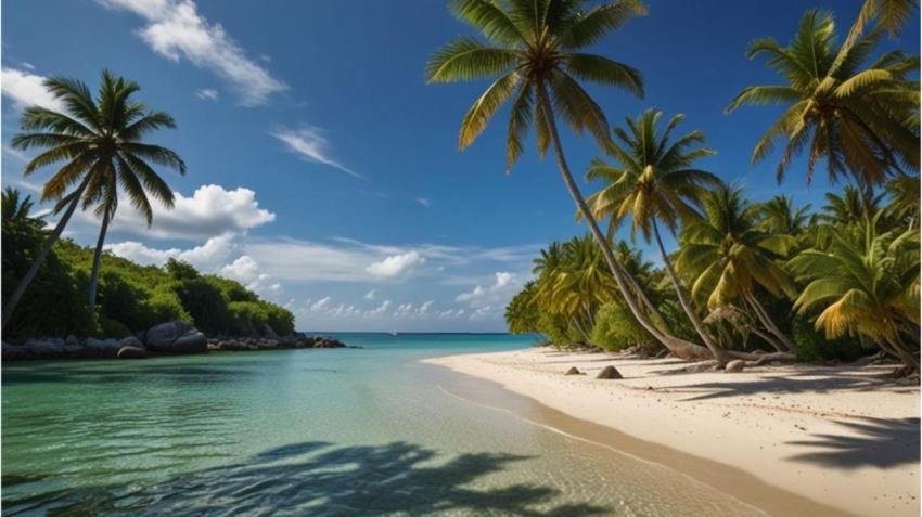 A beautiful tropical beach wallpaper