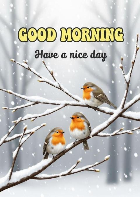 Good morning snow images for WhatsApp