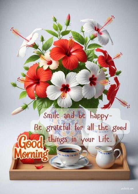 Good morning quotes with flowers