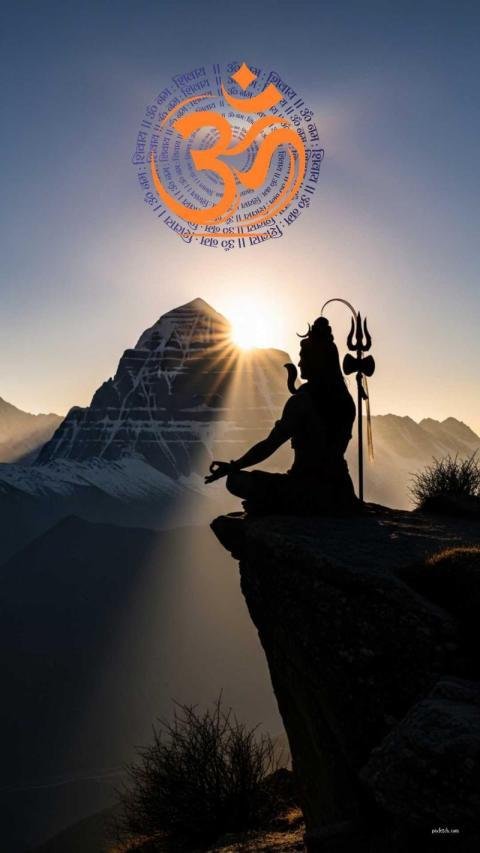 Lord shiva silhouette wallpaper for free