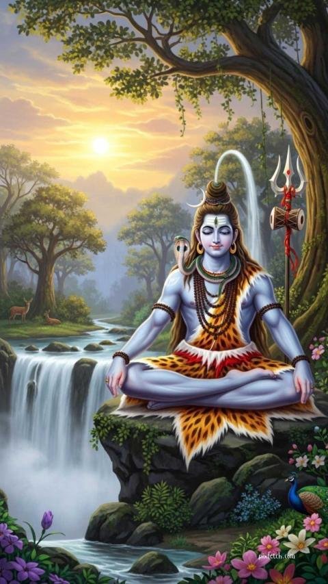 Lord shiva meditating under tree hd wallpapers 1920x1080 for free download