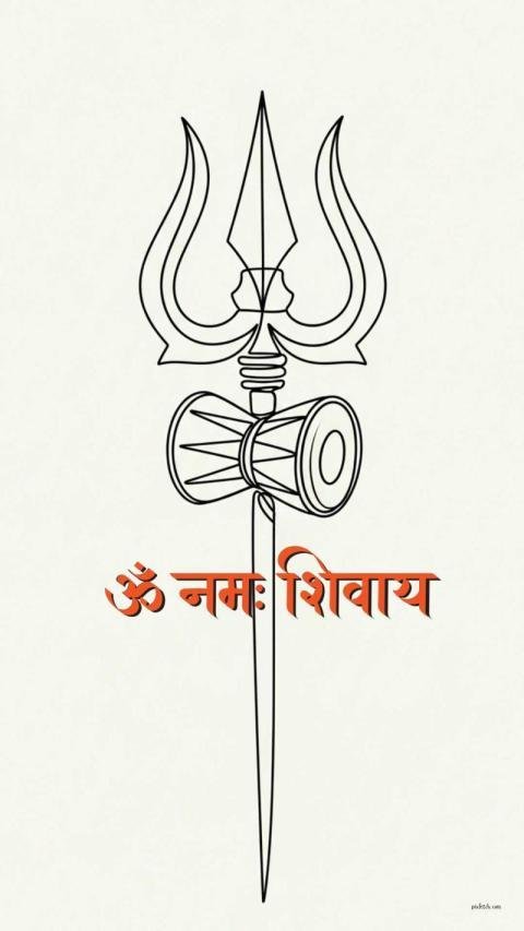 Lord shiva thrishul with om namha shivaya