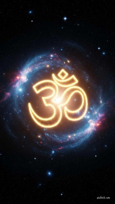 Om symbol in galaxy for mobile wallpaper