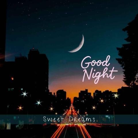 A beautiful night scene with good night wishes