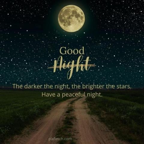 A good night with a full moon and a dirt path