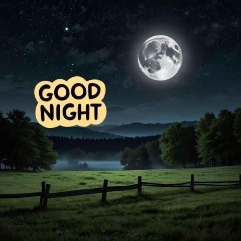 Beautiful good night images | Full Moon Good night images
