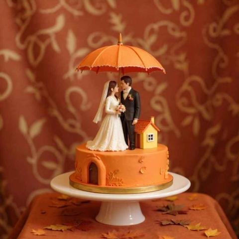 Fall wedding cake design