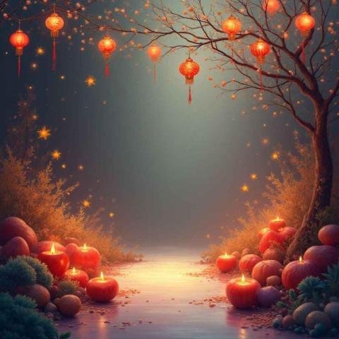 A serene night scene