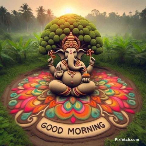 Lord ganesha good morning images