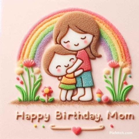 Happy birthday mom card