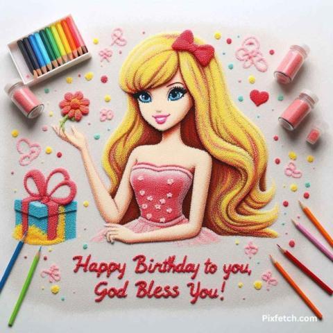 Happy birthday images with barbie doll