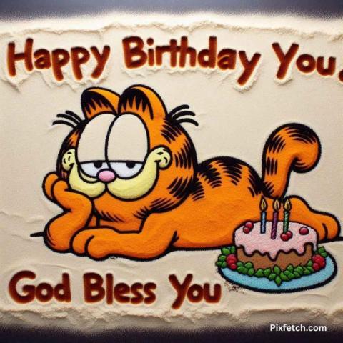 Happy birthday images with garfield