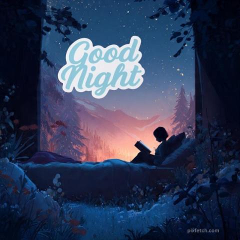Beautiful good night wishes image