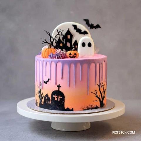 Halloween cake design
