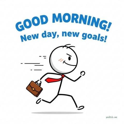 Special good morning images quotes with stick figure