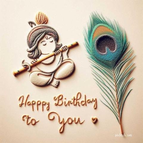 Birthday wishes with krishna blessings in english