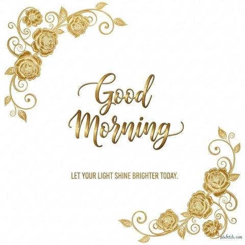 A floral frame template with good morning wish and quotes
