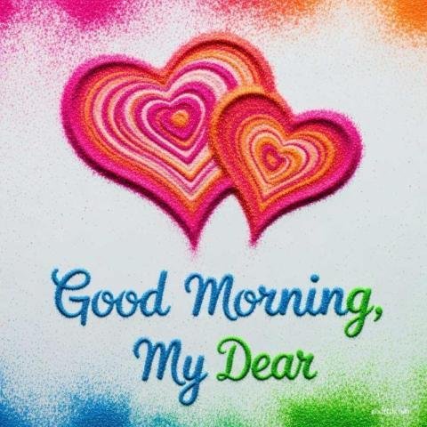 Two hearts lovely good morning image