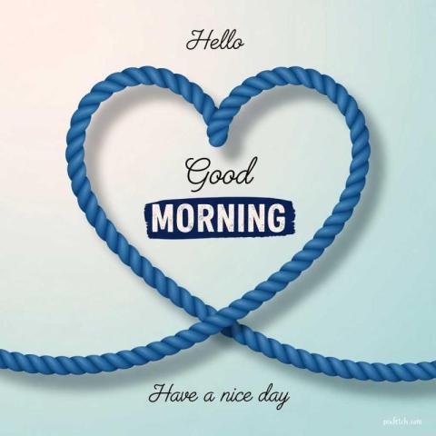 A minimalistic greeting card design with Good morning