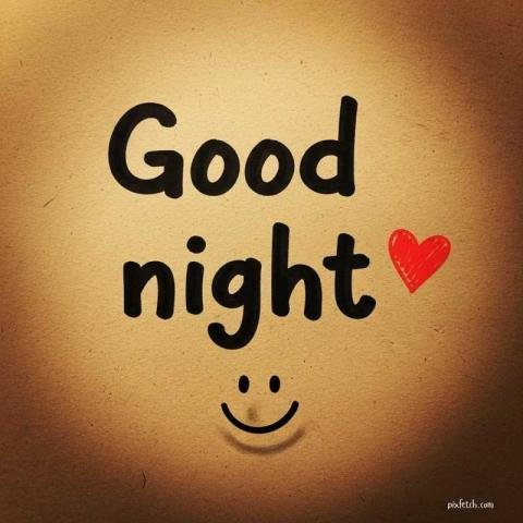 Handmade style Good Night greeting