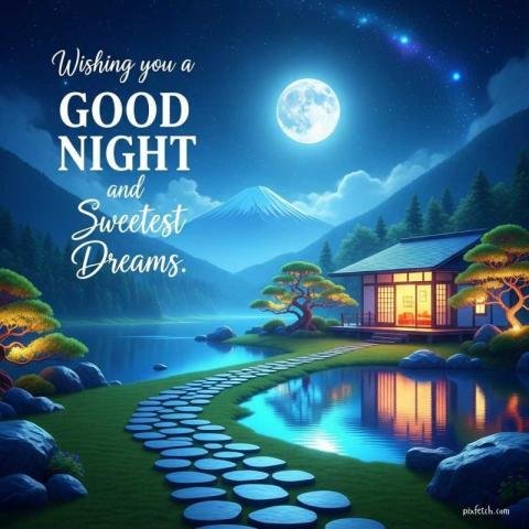 Good night status photo with night landscape images