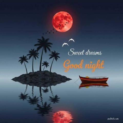 New good night images with island