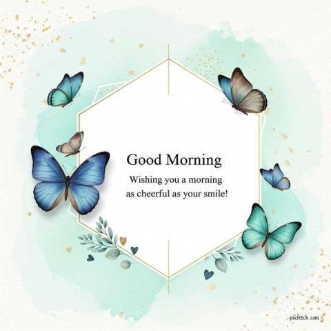 A modern watercolor aesthetic Good Morning wishes