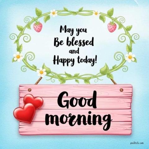 Bright and cheerful morning greeting card