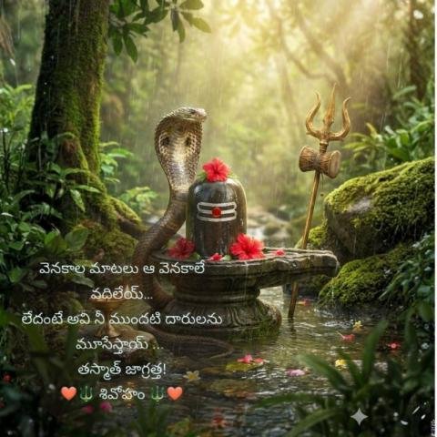 Lord Shiva Devotional WhatsApp DP with Trishul, Snake and Sacred Lingam