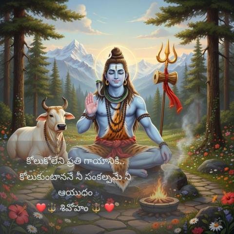 Peaceful Shiva Blessings Wallpaper for Sharing