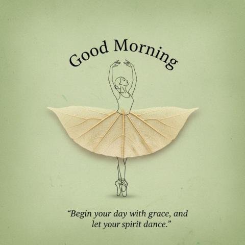 Artistic Good Morning Image with Graceful Dancer