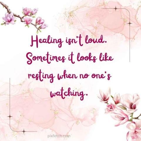 Pink watercolor background featuring flowers and quotes