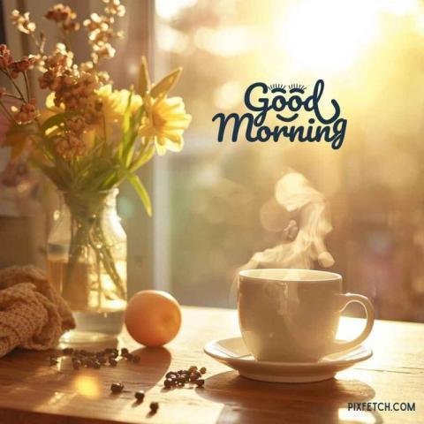 Beautiful good morning coffee for WhatsApp