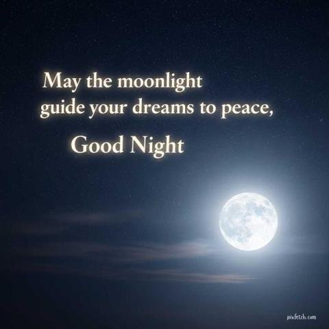 Full moon night with good morning wishes