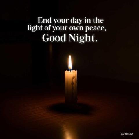 Good night images with candle light