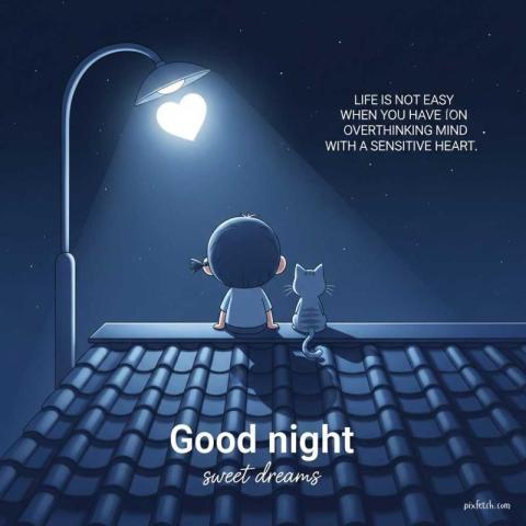 Emotional digital illustration of good night images new
