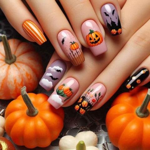 Halloween nail art designs