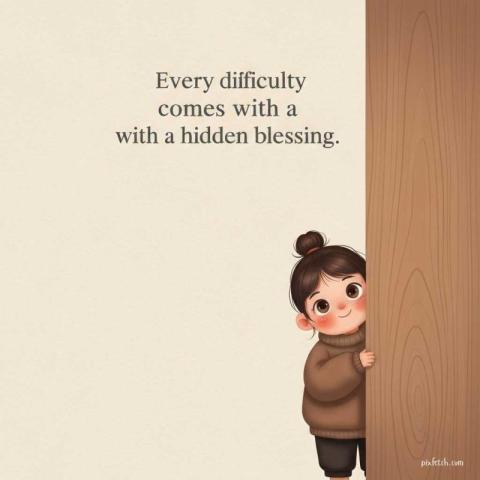 Cute Child Illustration with Inspirational Quote