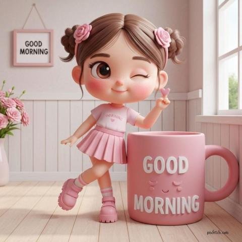 Cute good morning beautiful girl