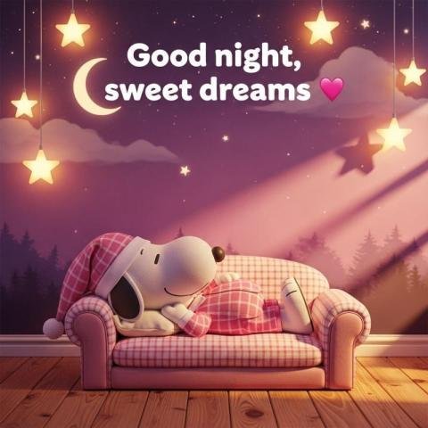 Free snoopy good night images