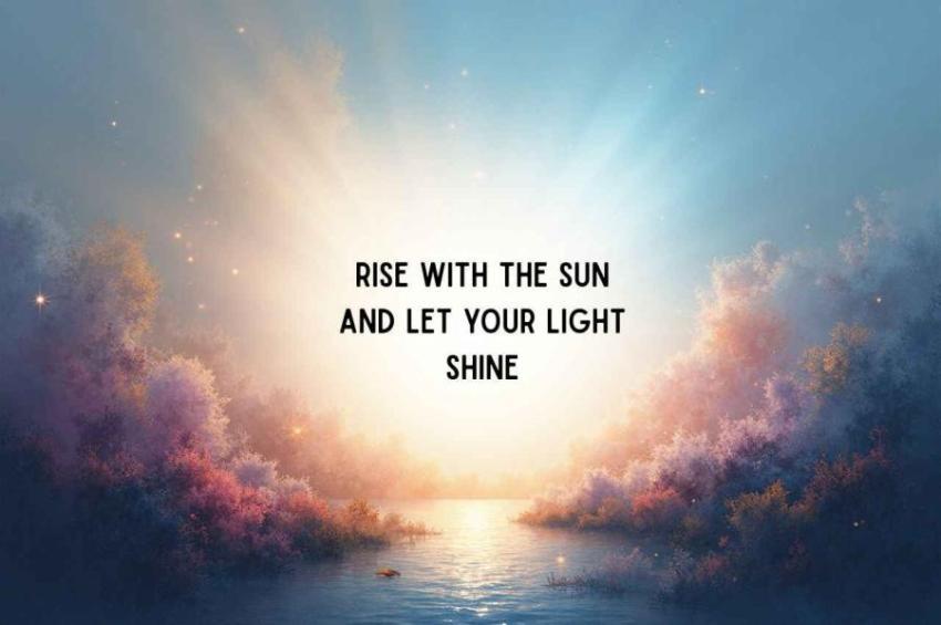 Inspirational sunrise quote image