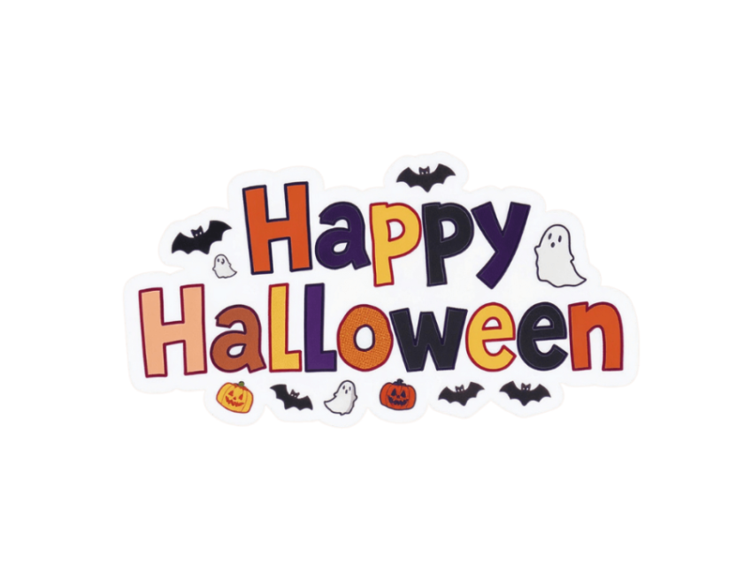 Happy halloween text png
