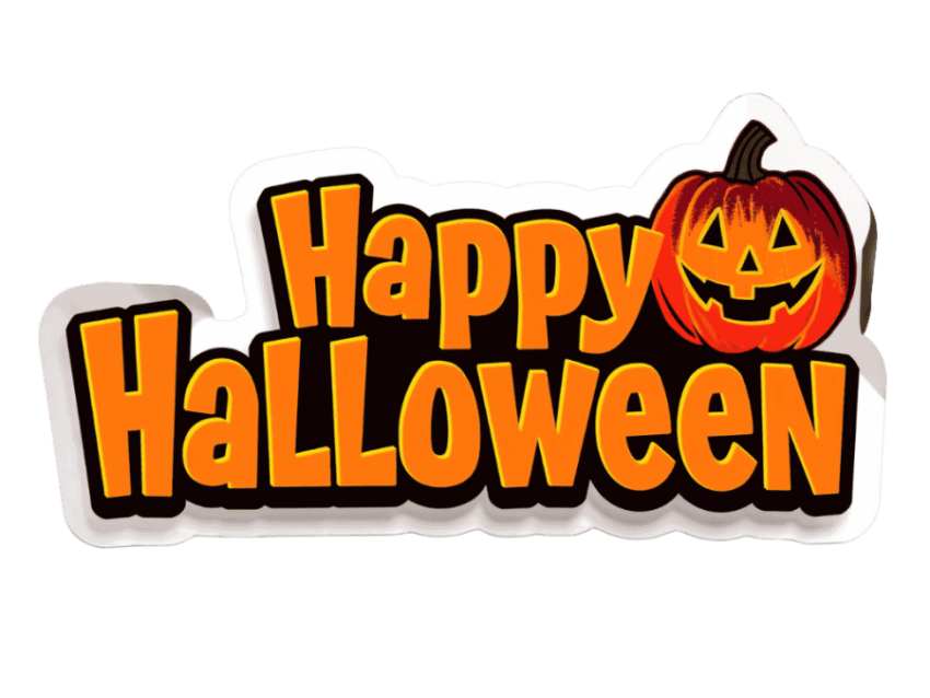 Happy halloween text png free